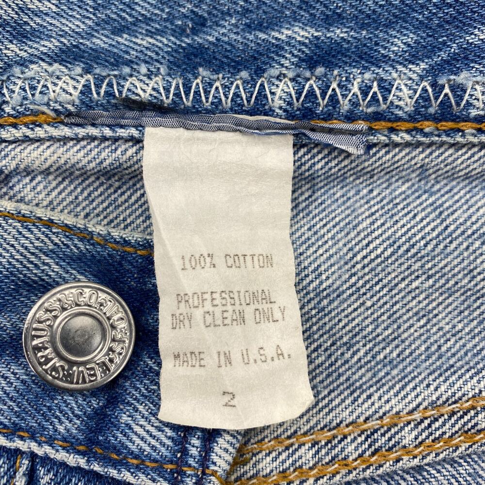 Vintage Levi’s USA Beaded Jeans Women’s 2 Button Fly Custom Embellished Denim - Picture 10 of 14